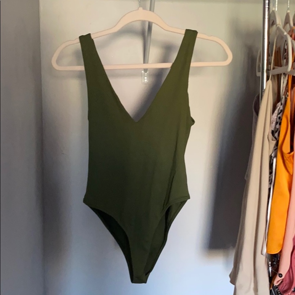 Army-Green Bodysuit